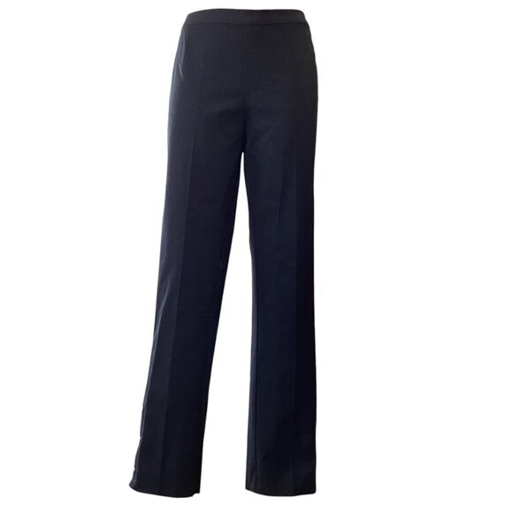 Isaac Mizrahi Live! 24/7 Stretch Pants with Snap Hem Sz 8 (31x30) Black #328C - Picture 4 of 10